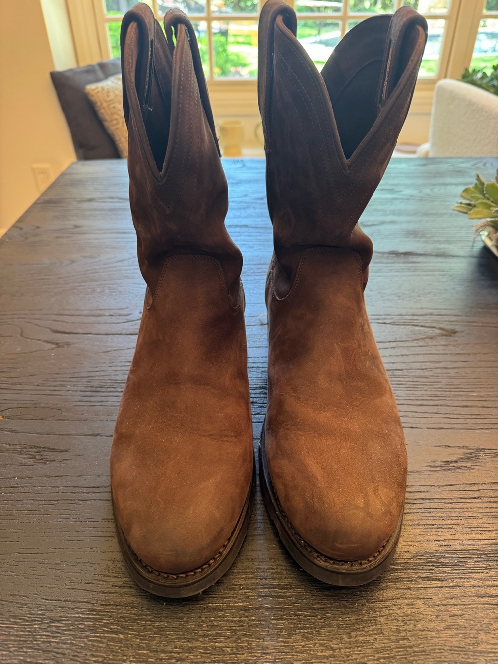 Men's Tecovas Brown Suede Western Boots